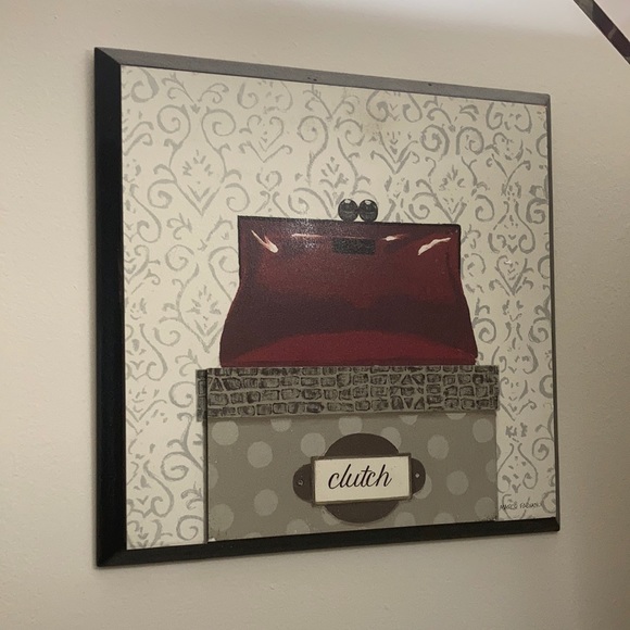 Red Clutch Wall Art Decor - Picture 1 of 1